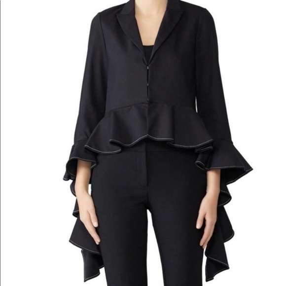 Alexis Black Ruffled Blazer - Picture 1 of 6